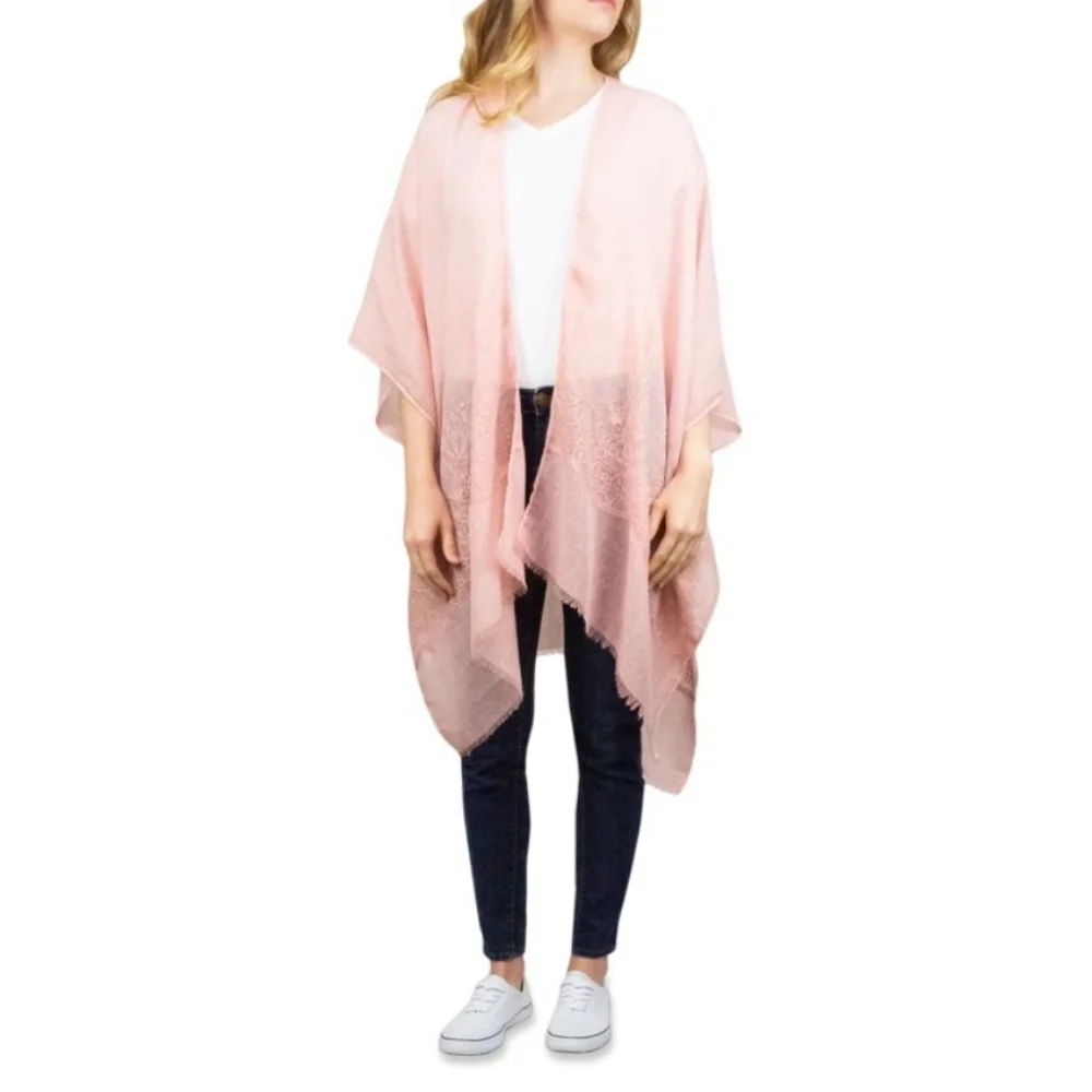 Dreamy Embroidered Open-Front Layering duster - Picture 4 of 14